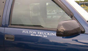 Custom Pickup Truck Side Door Business Lettering.
