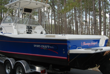 Custom Boat Transom Lettering - Massachusetts