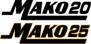 Mako Style 5 Boat Logos (Raised Replacements)