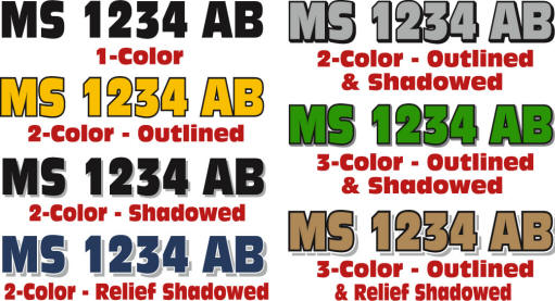 Vinyl Approach Registration Number Options